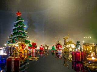 Poster - Christmas and New Year holidays background.