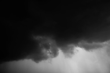 Wall Mural - storm clouds dramatic with black clouds and moody sky, motion dark sky with rainy