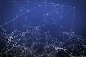 Aufkleber - Polygonal lines connected dots