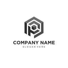 Poster - Simple minimalistic modern professional logo design letter P vector EPS illustrator template