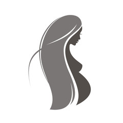 Wall Mural - pregnant woman symbol, stylized vector silhouette