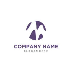 Poster - Simple minimalistic modern professional logo design letter M vector EPS illustrator template