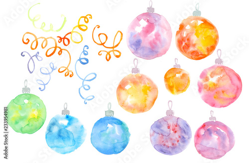 Watercolor Christmas bauble...