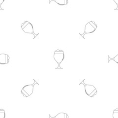Poster - Glass of beer pattern seamless vector repeat geometric for any web design