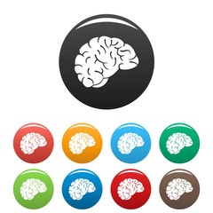 Poster - Thinking brain icon. Simple illustration of thinking brain vector icon for web design isolated on white background