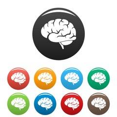 Poster - Brain power icon. Simple illustration of brain power vector icon for web design isolated on white background
