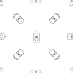 Poster - Beer can pattern seamless vector repeat geometric for any web design