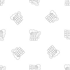 Poster - Big beer mug pattern seamless vector repeat geometric for any web design