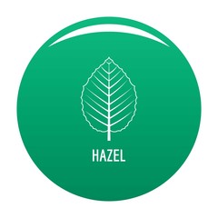 Poster - hazel leaf icon. simple illustration of hazel leaf vector icon for any design green