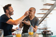 © BlackBridge Media - Gay Couple Celebrating Birthday at Home