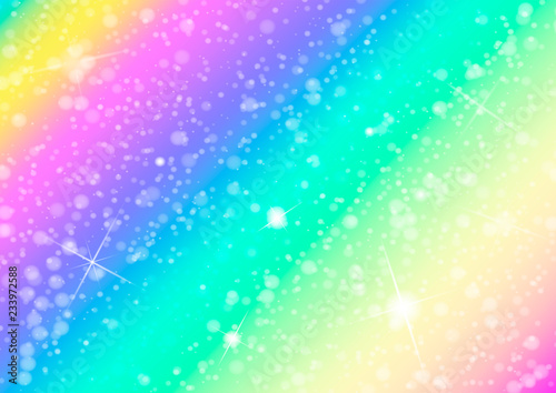 Pastel Clouds And Sky With Stars Vector Illustration Of Galaxy