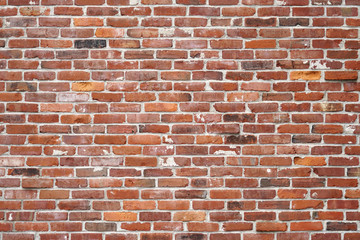 facade view of old brick wall background