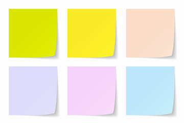 Canvas Print - Color Post-it Background, Vector Graphics