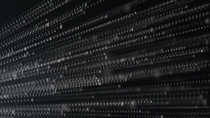 Fototapete - Binary code abstract technology background. Big data. Coding or hacker concept. Binary code. Computer techologies.