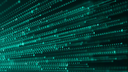 Fototapete - Binary code abstract technology background. Big data. Coding or hacker concept. Binary code. Computer techologies.