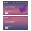 landing page template with abstract circle of gradient mesh