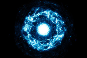 blue flame shape, 3d rendering