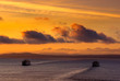 sunset ocean ferries