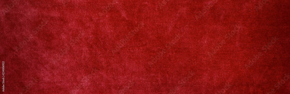 Banner.velvet texture background red color. Christmas festive baskground. expensive luxury, fabric, material, cloth.Copy space. - obrazy, fototapety, plakaty 