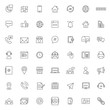 © Fuadi Alhusaini - big set of contact icon with simple outline and modern style, editable stroke vector eps 10