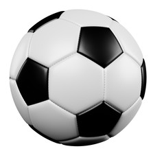 3D Illustration Of Soccer Ball Isolated On White Background