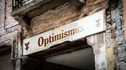 Wall Mural - Schild 383 - Optimismus