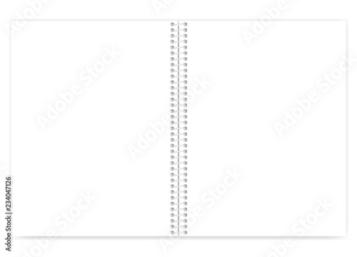 Cuadros en Lienzo Open white blank wire bound letter size notebook with light metal spiral
