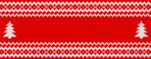 Red And White Knitted Background