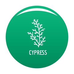 Poster - Cypress leaf icon. Simple illustration of cypress leaf vector icon for any design green