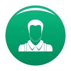 Poster - Worker avatar icon. Simple illustration of worker avatar vector icon for any any design green