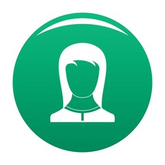 Poster - Best female avatar icon. Simple illustration of female avatar vector icon for any any design green