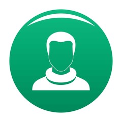 Sticker - Man avatar icon. Simple illustration of man avatar vector icon for any any design green