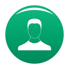 Poster - man avatar icon. simple illustration of man avatar vector icon for any any design green