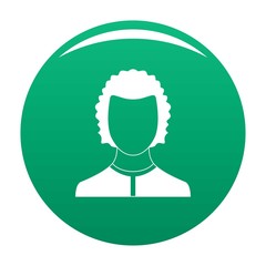 Poster - man avatar icon. simple illustration of man avatar vector icon for any any design green
