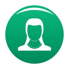Poster - best woman user icon. simple illustration of woman user vector icon for any any design green