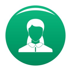 Poster - new woman avatar icon. simple illustration of woman avatar vector icon for any any design green