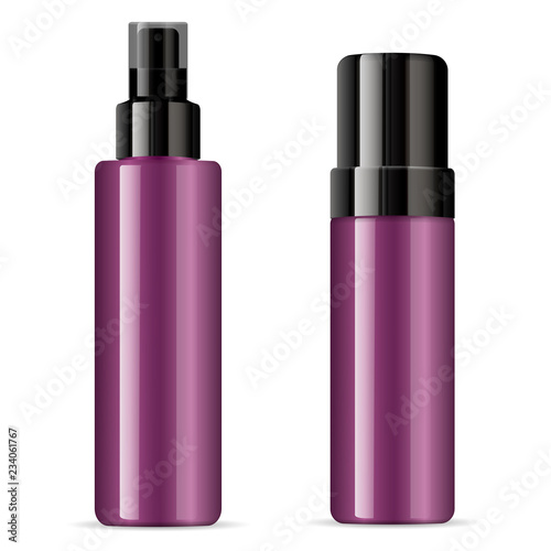 Download Set Of Purple Cosmetic Glossy Plastic Or Glass Bottles With Black Dispenser Spray Pump Sprayer Liquid Containers For Gel Lotion Cream Serum Base Beauty Cosmetics Product Package Stock Vector Adobe Stock
