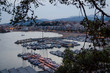 Panoramic view in ship Parking, Blanes Costa Brava, Catalonia, Spain