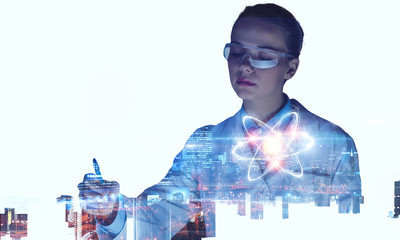 Wall Mural - innovative technologies in science and medicine . mixed media
