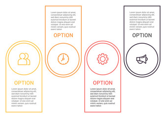 Poster - Infographics diagram with 4 steps, options, or processes. Vector business template for presentation. business data visualization.