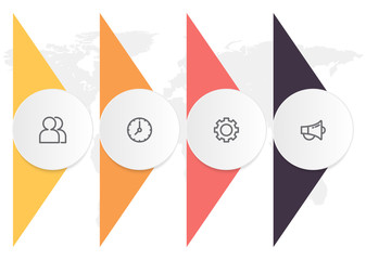 Poster - Infographics diagram with 4 steps, options, or processes. Vector business template for presentation. business data visualization.