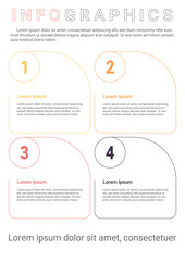 Poster - Infographics diagram with 4 steps, options, or processes. Vector business template for presentation. business data visualization.