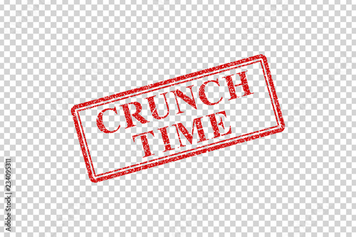 Fotografie, Obraz Vector realistic isolated grunge rubber stamp of Crunch Time for decoration and covering on the transparent background