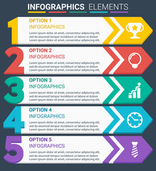 Wall Mural - INFOGRAPHICS element design the number top five