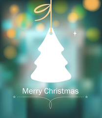 Poster - Christmas background with tree