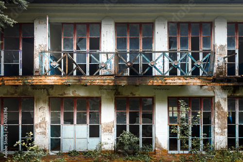 Concept Of The Modern Loft Detail Of Abandoned Old House In The