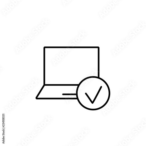Fotografie, Obraz ssl network privacy symbol line black icon on white background