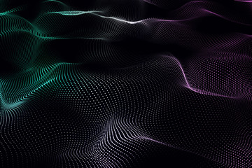 Aufkleber - Digital wave wallpaper
