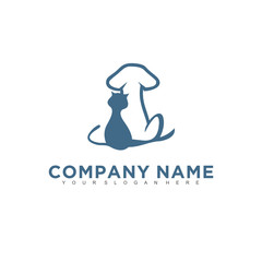 Aufkleber - Simple minimalistic modern professional logo design of animal pet vector EPS illustrator template