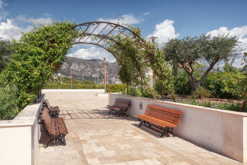 Wall Mural - Impression of the city garden located at the port of the French village of Saint-Jean Cap-Ferrat